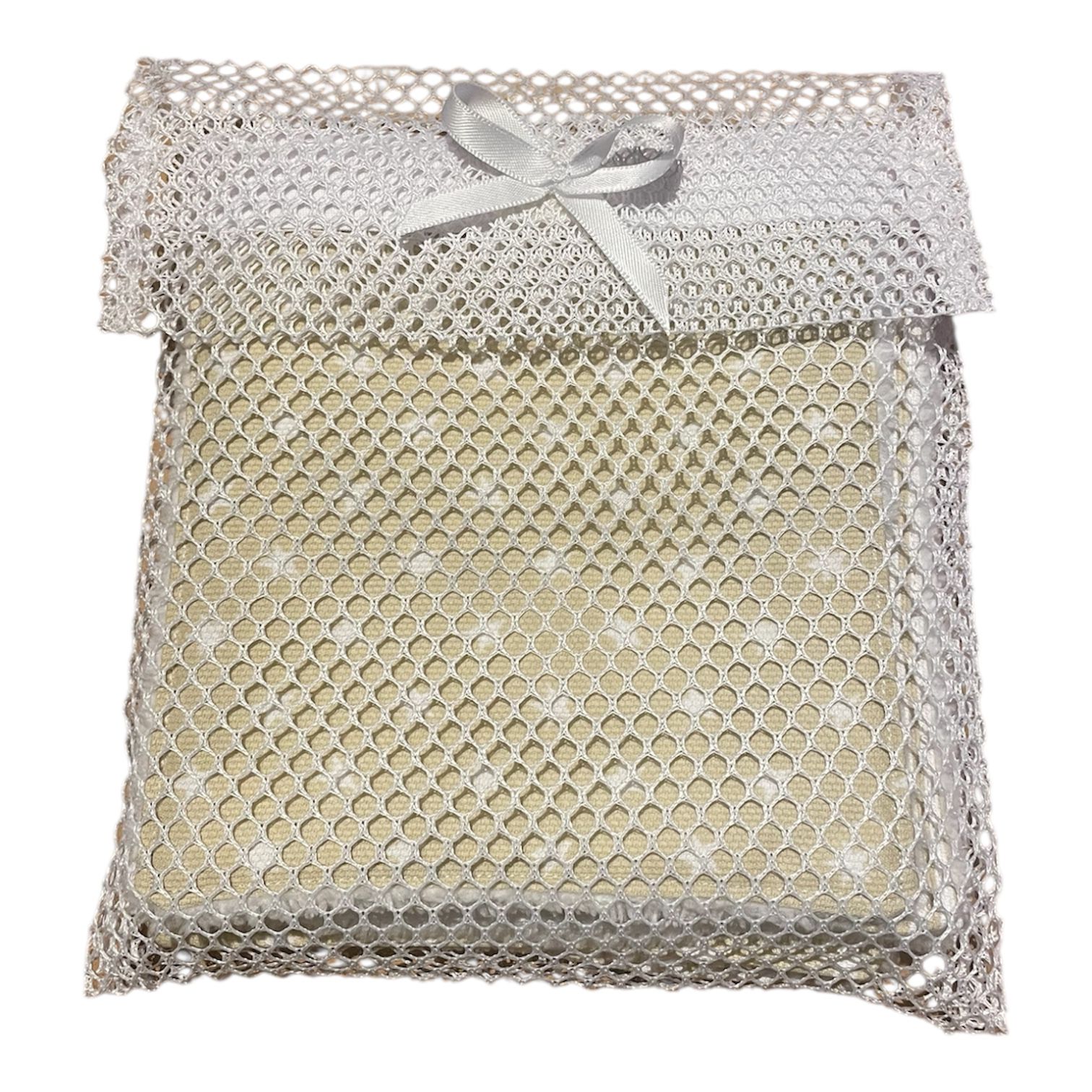 Lot de 5 lingettes lavables avec filet de rangement– Coton et fibre de bambou – Fait main – Image 3